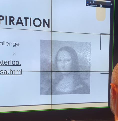 Picture of Mona Lisa drawn by one line