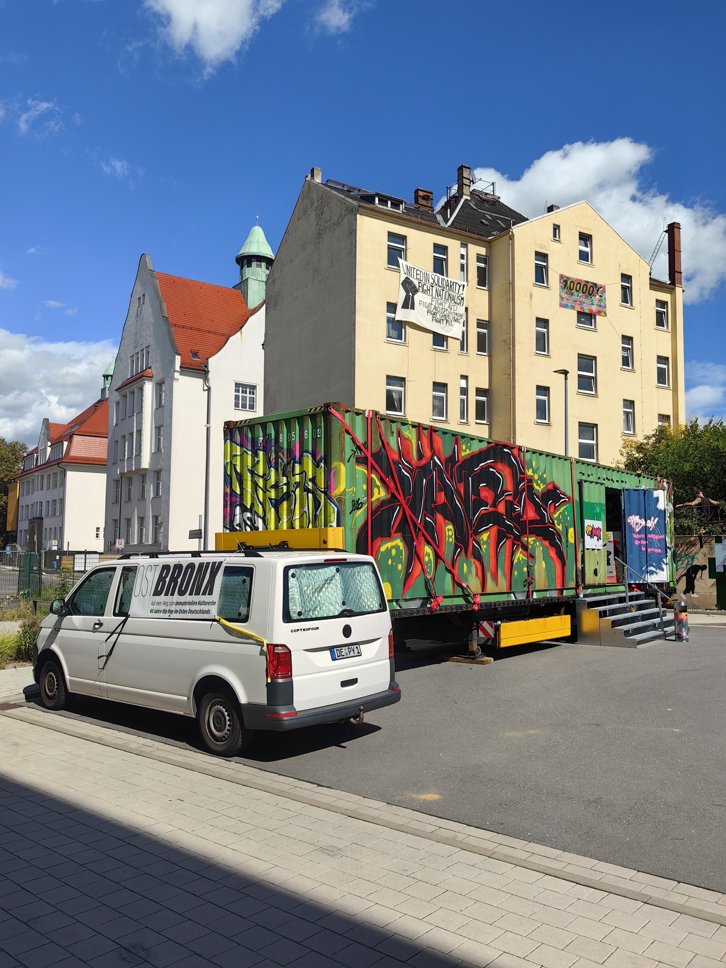 Der Ostbronx Container auf dem Kosmos in Chemnitz.